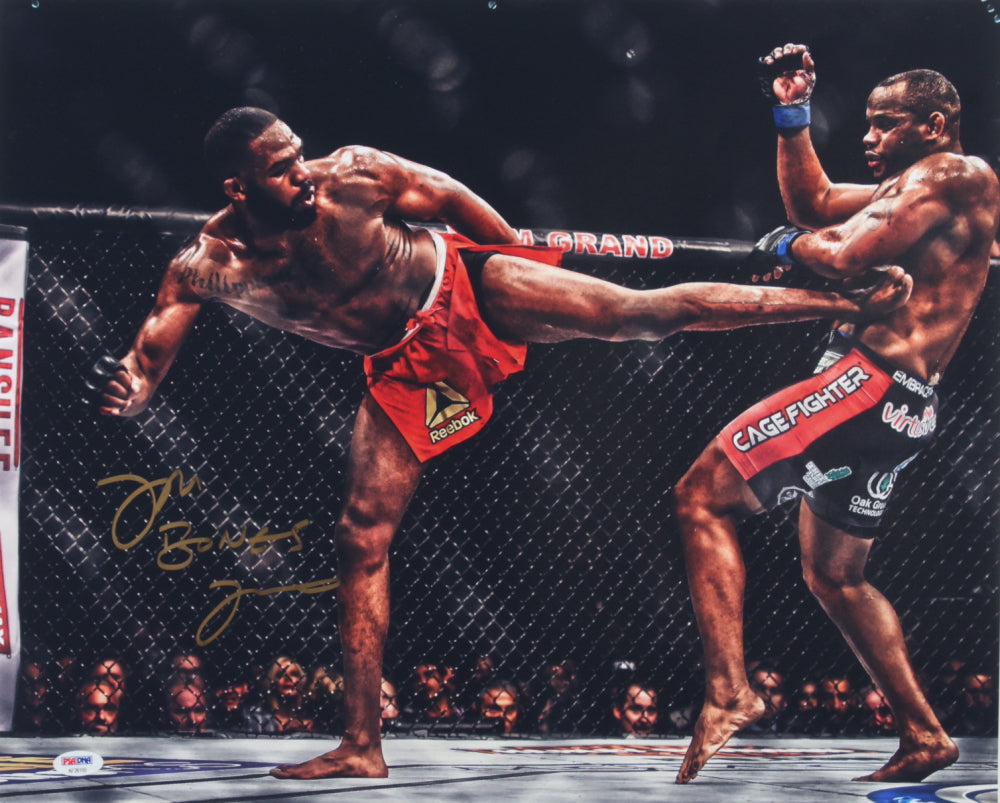Jon "Bones" Jones Signed (PSA) UFC 16x20 Photo