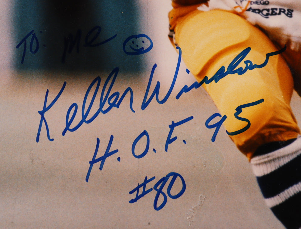 Kellen Winslow Signed (Beckett) Chargers 16x20 Photo Inscribed "H.O.F. 95"