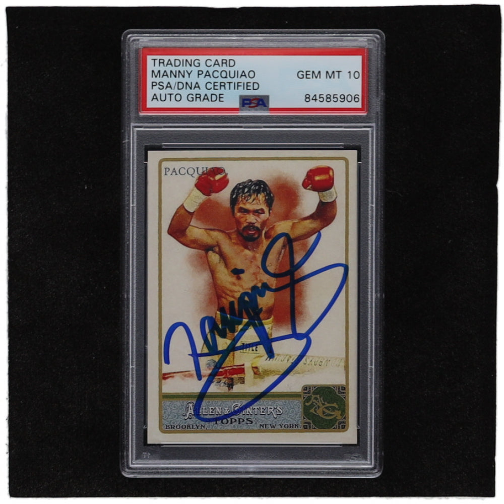 Manny Pacquiao Signed 2011 Topps Allen and Ginter #262 - Autograph Graded PSA 10 - Rookie Card