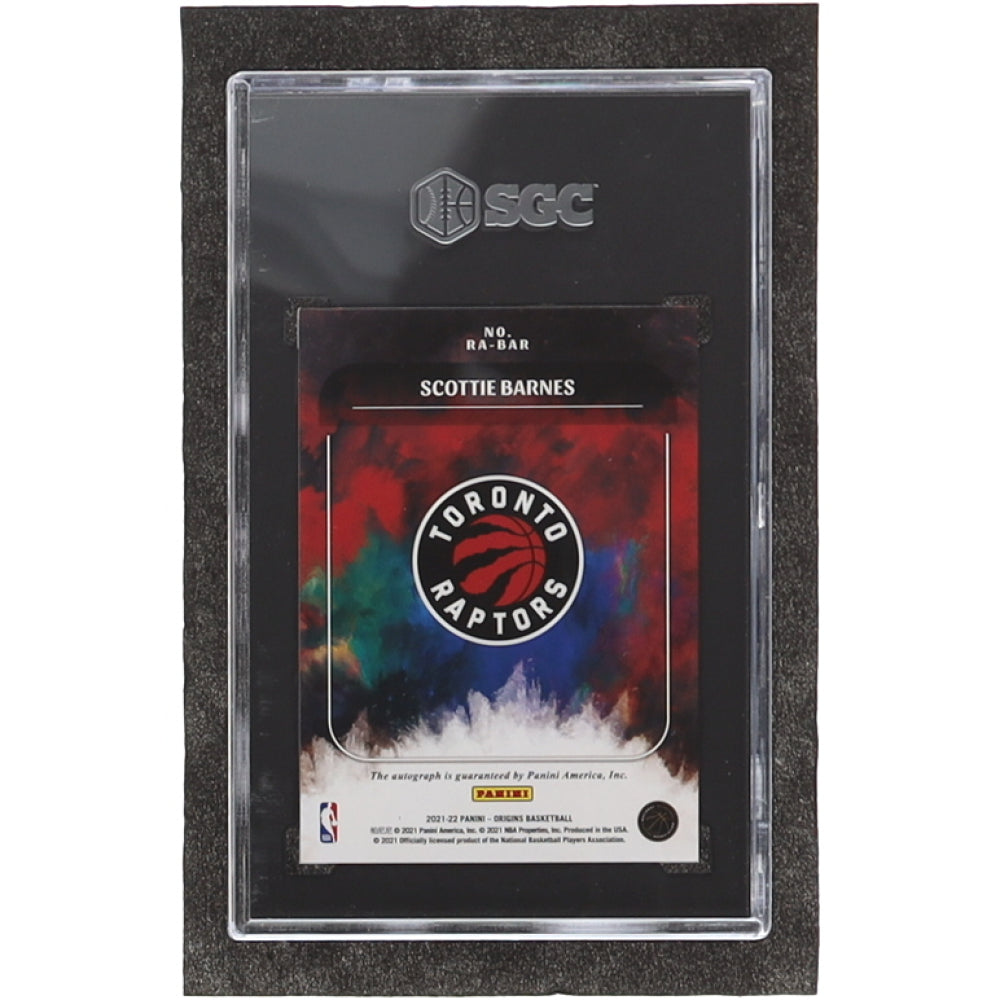 Scottie Barnes 2021-22 Panini Origins Rookie Autographs #4 RC (SGC 9.5) Autograph Graded (SGC) 10 - Rookie Card