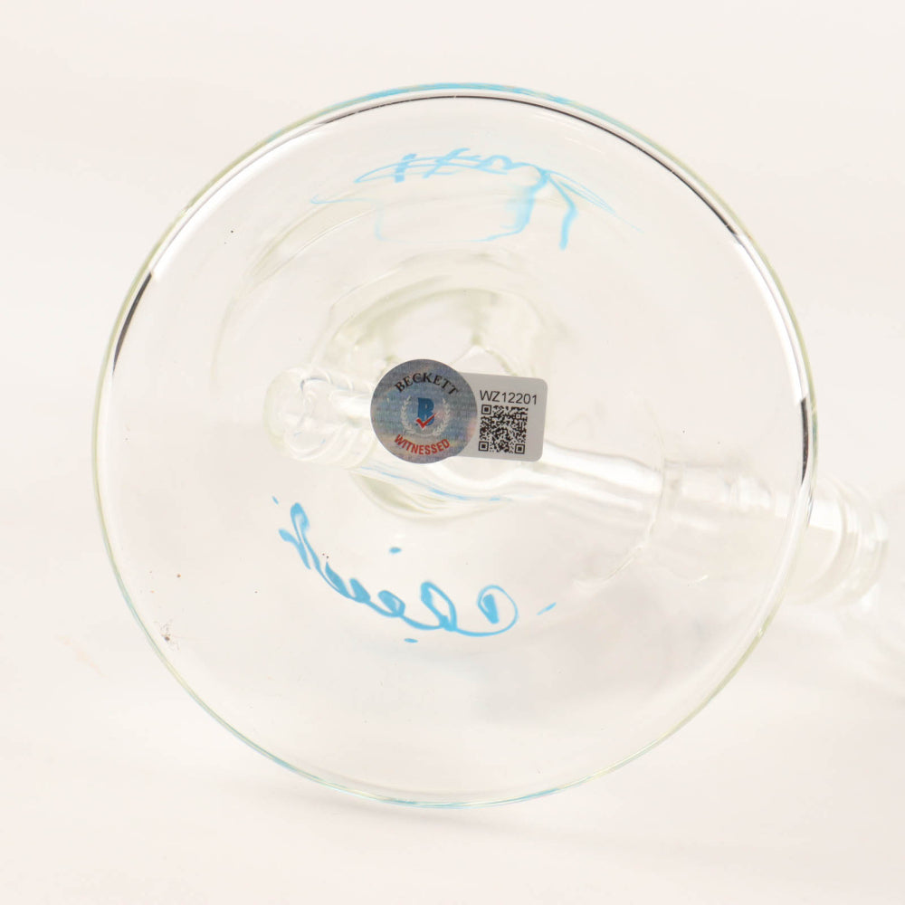 Cheech Marin & Tommy Chong Signed (Beckett) 10" Glass Bong (Beckett) Beckett Witnessed