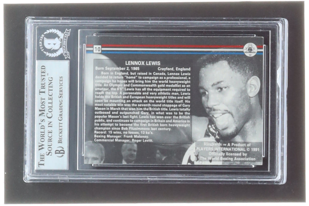 Lennox Lewis Signed 1991 Ringlords #10 Inscribed "2020" (BGS) Beckett Witnessed - Rookie Card