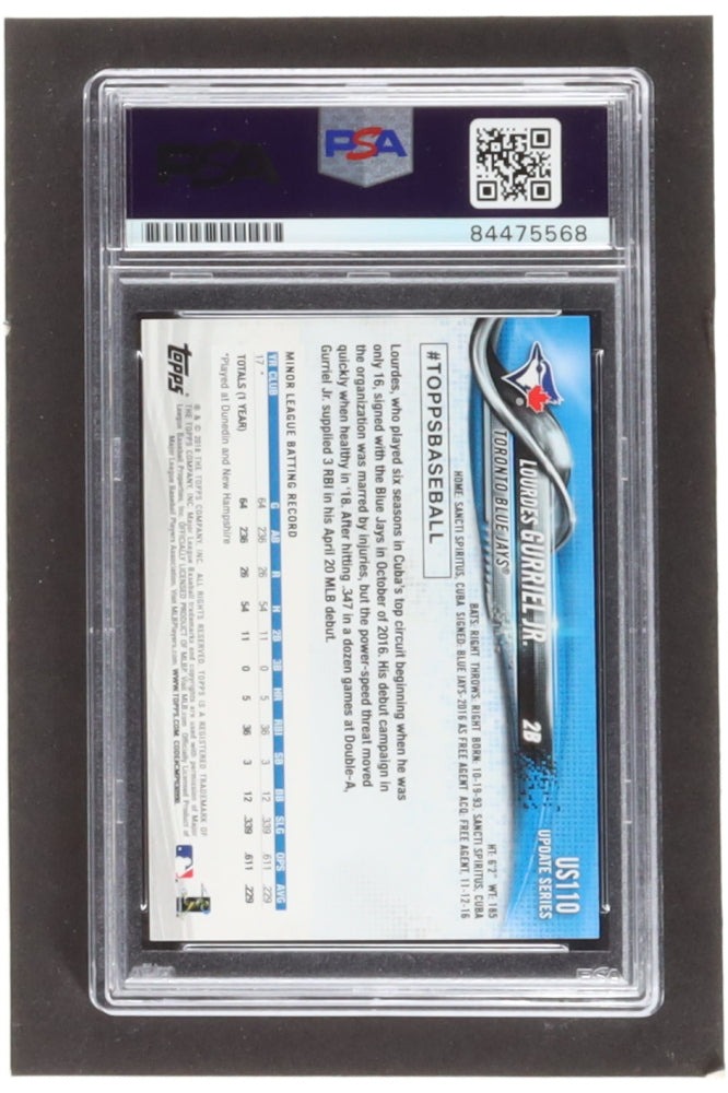 Lourdes Gurriel Jr. Signed 2018 Topps Update #US110 RC Inscribed "Pina Power" - Autograph Graded (PSA) 10 - Rookie Card