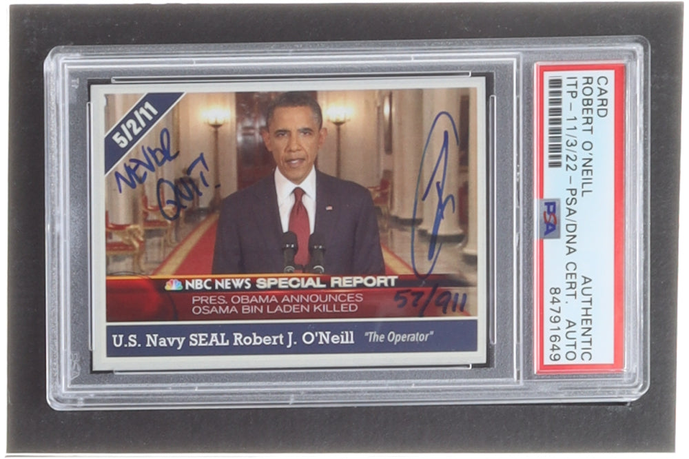 PSA orders Robert O'Neill signed card