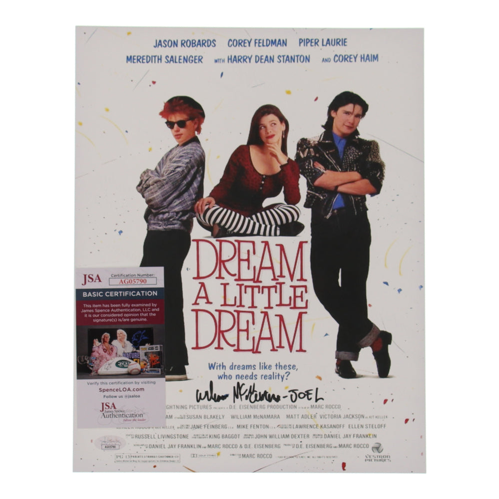 William McNamara Signed (JSA) "Dream a Little Dream" 11x14 Movie Poster Photo Inscribed "Joel"