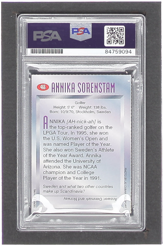 Annika Sorenstam Signed 1996 Sports Illustrated for Kids II #466 (PSA) - Rookie Card