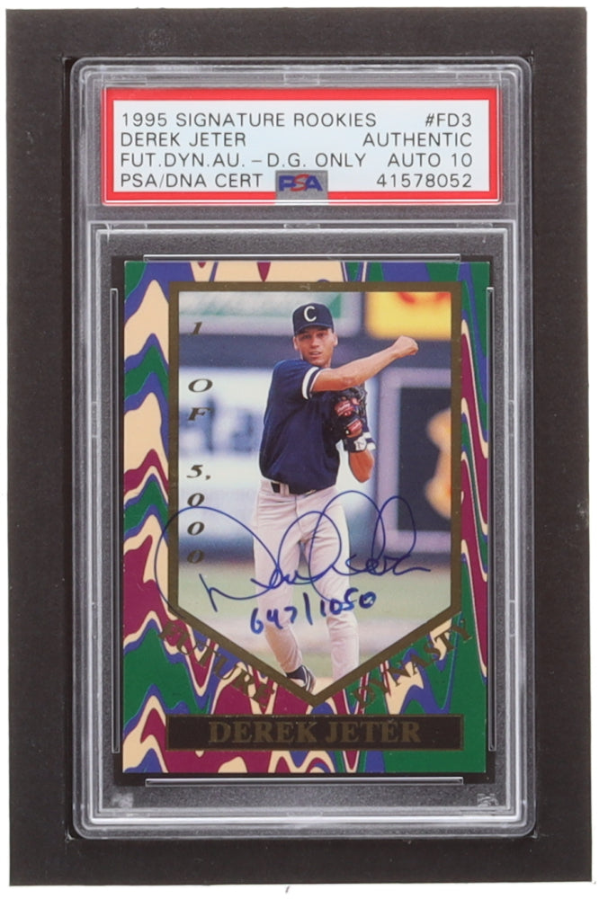 derek jeter graded rookie card Derek Jeter Signed 1995 Signature Rookies Future Dynasty Signatures #F – Autograph Boss