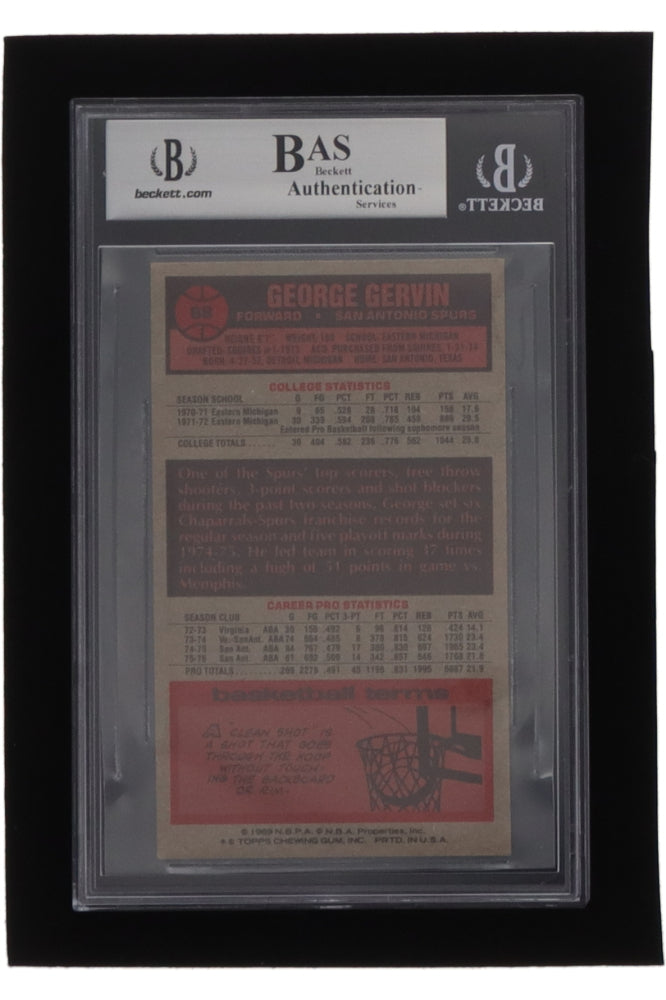 George Gervin Signed 1976-77 Topps #68 (BGS)