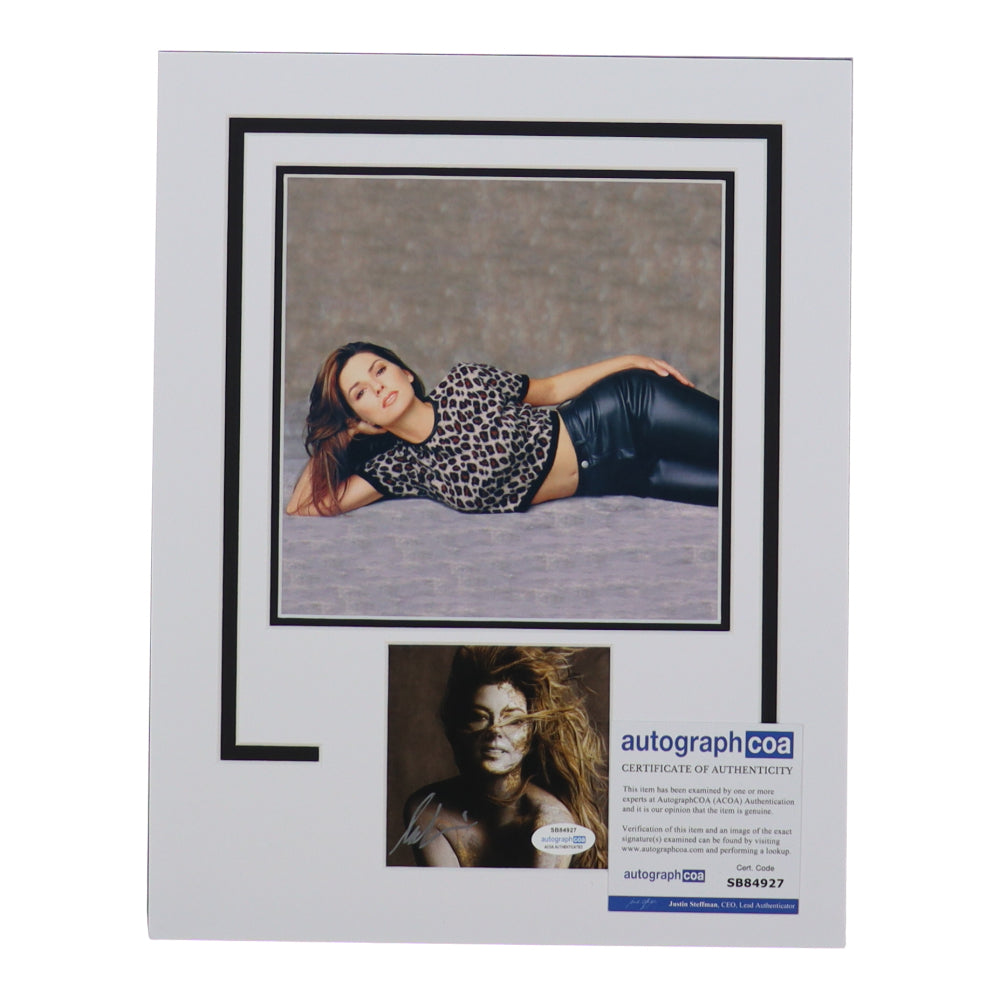 Shania Twain Signed 11x14 (ACOA) Custom Matted Display