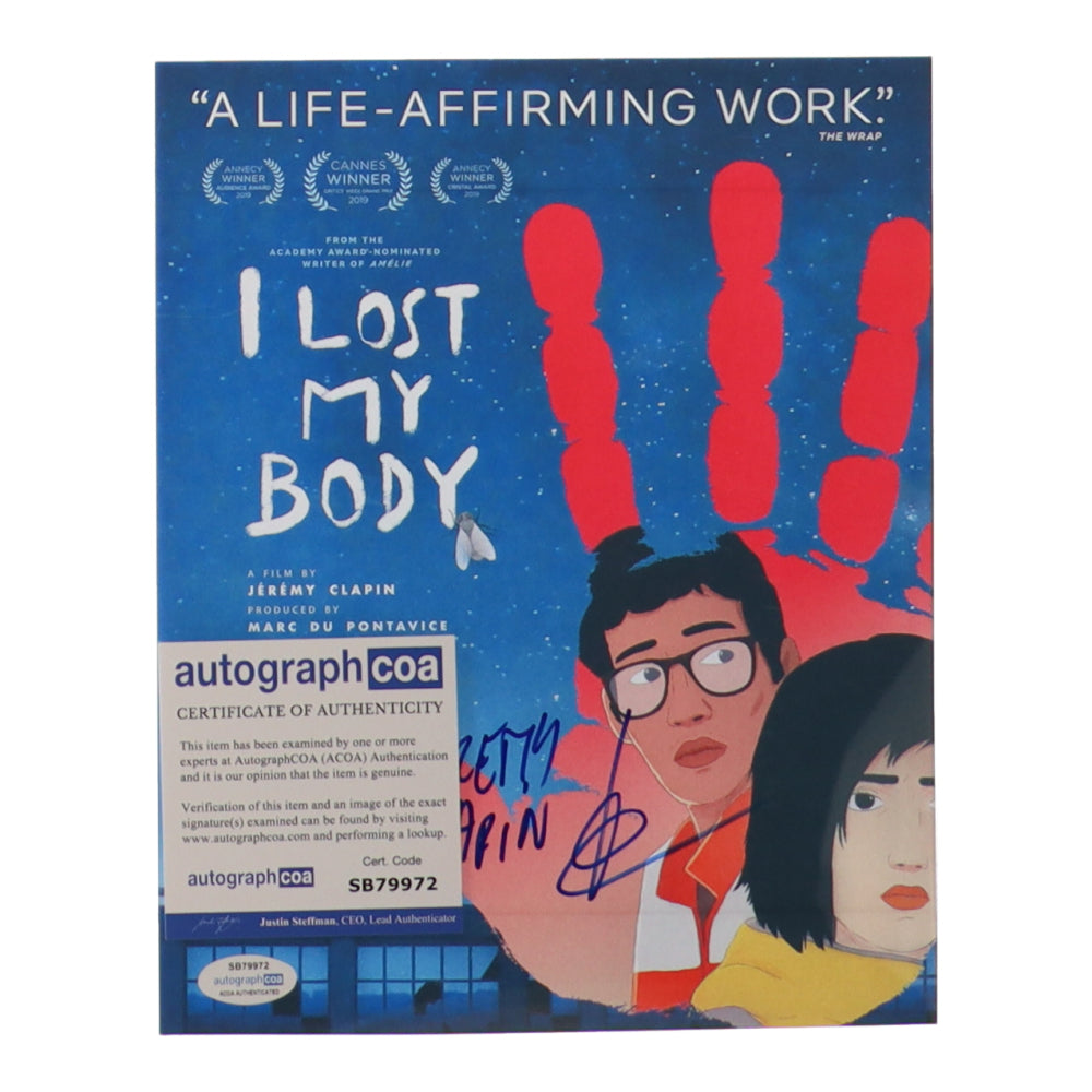 Jeremy Clapin Signed (ACOA) "I Lost My Body" 8x10 Photo - Director