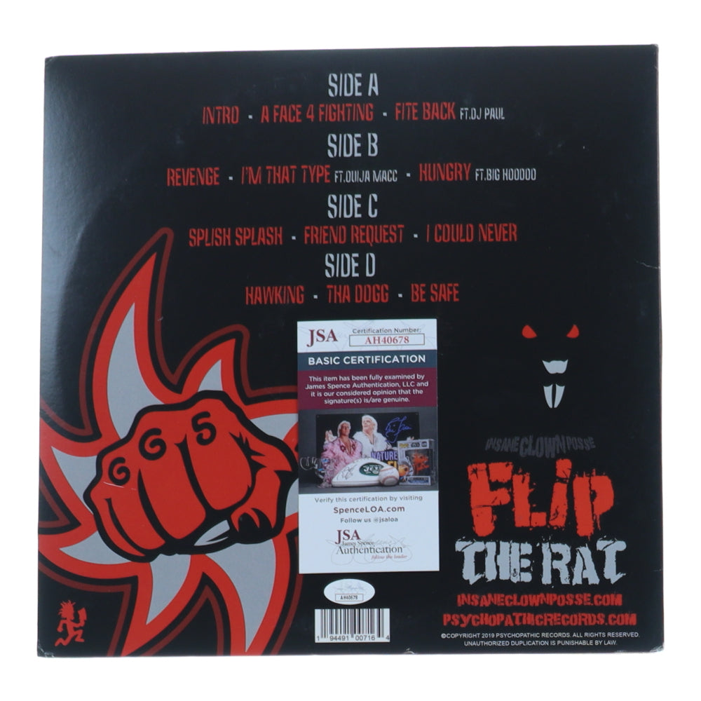 Violent J Signed (JSA) Insane Clown Posse "Flip the Rat" Vinyl Record Album Inscribed "ICP"