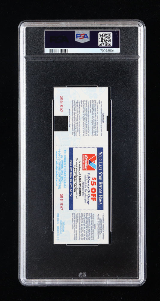 Cal Ripken Jr. Signed 3,000th Hit Game Ticket (PSA 10) Autograph Graded PSA 10 | Cal Ripken Jr. 3,000th Hit