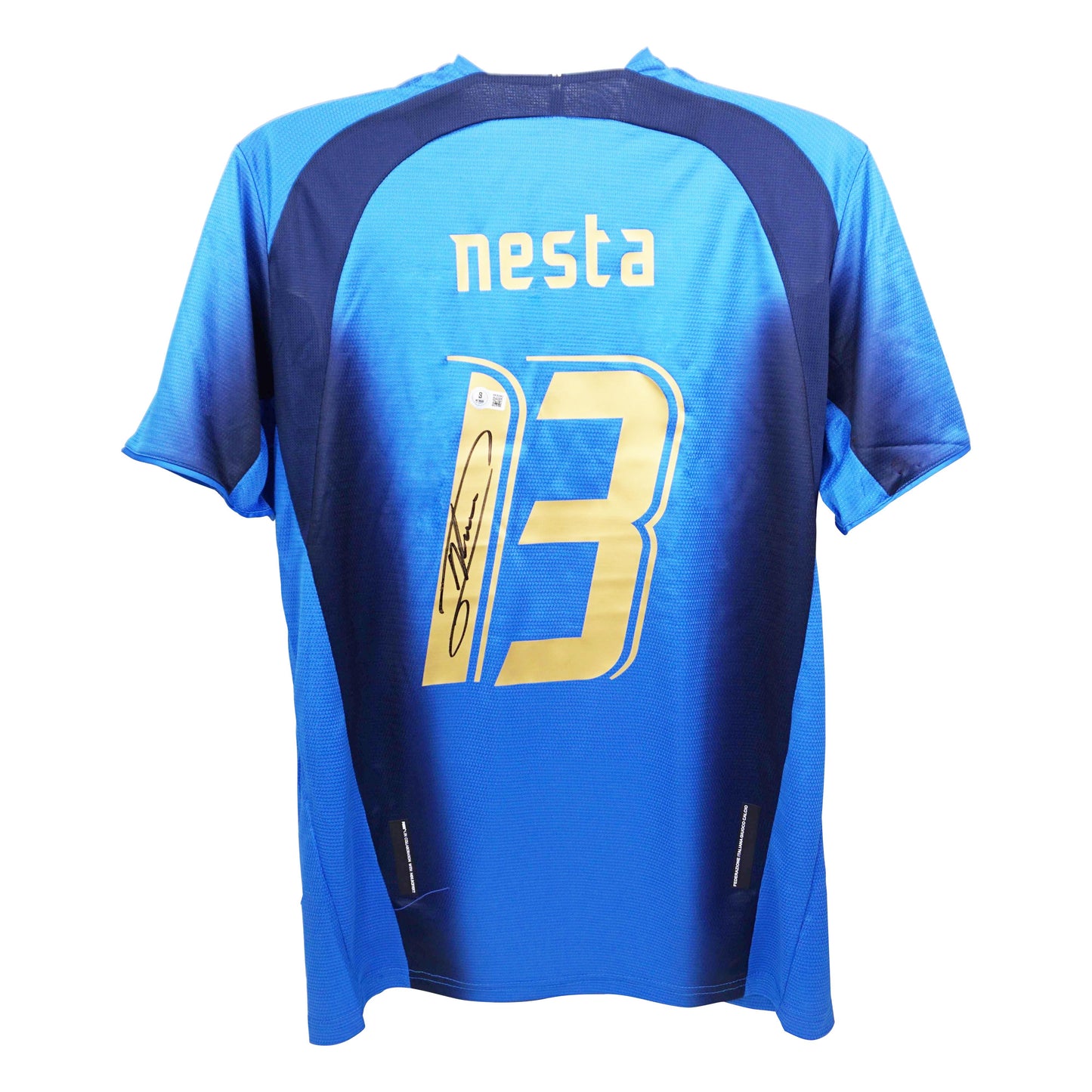 Alessandro Nesta Signed (Beckett) Italy National Team Puma Authentic Jersey