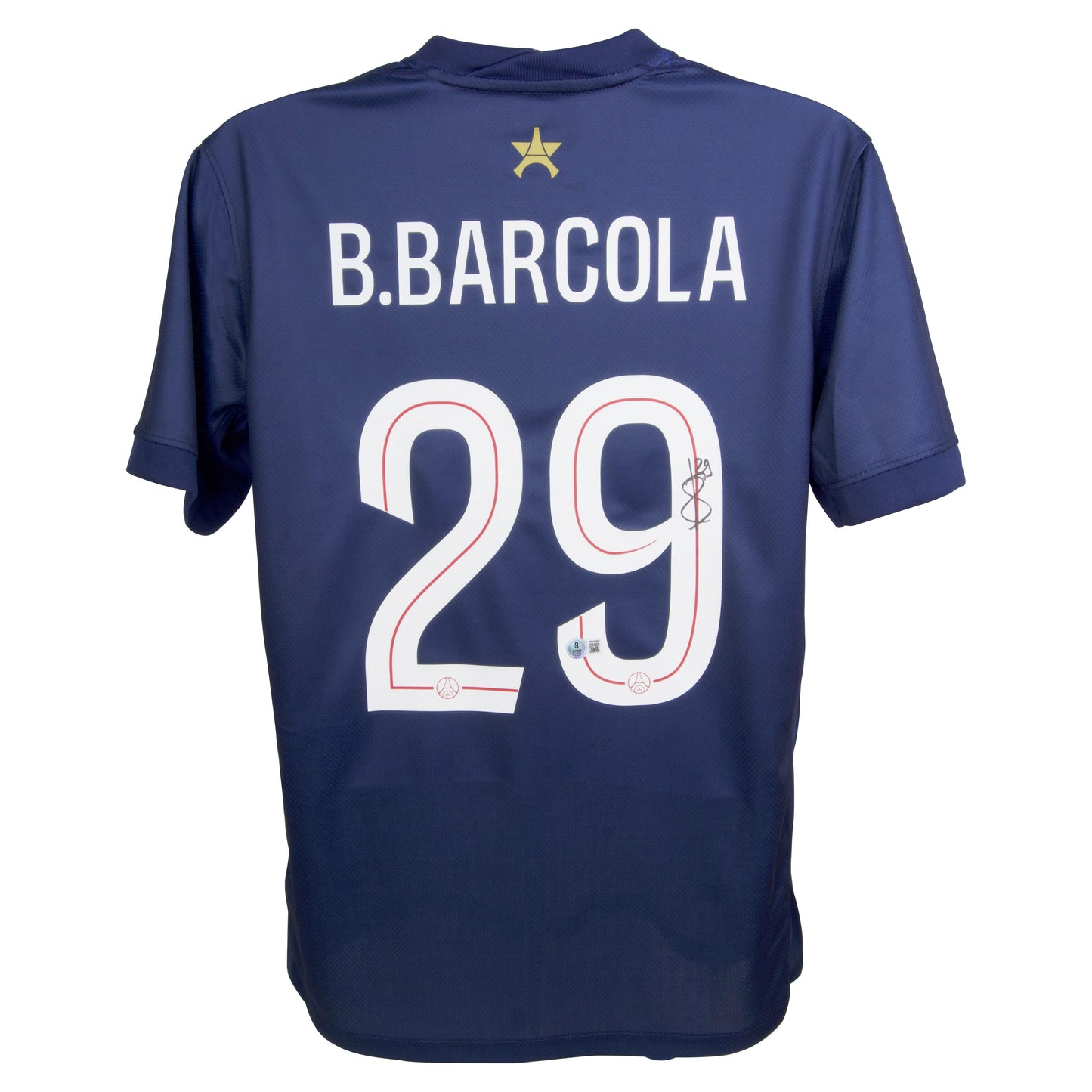 Bradley Barcola Signed (Beckett) Paris Saint-Germain Nike Authentic Jersey