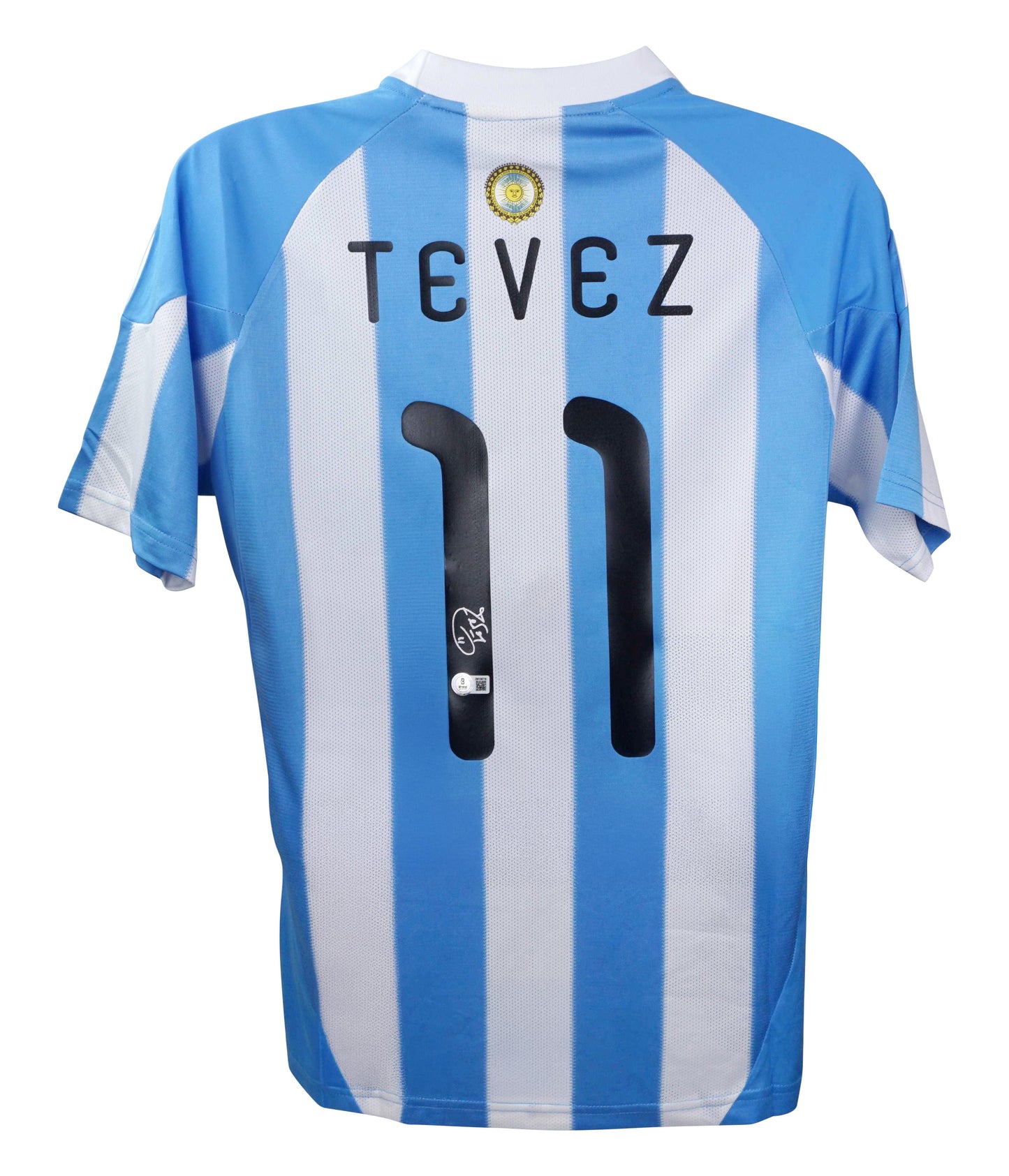 Carlos Tevez Signed (Beckett) Argentina National Team Adidas Authentic Jersey