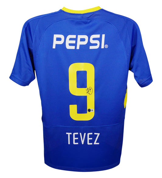 Carlos Tevez Signed Boca Juniors Nike Authentic Jersey (Beckett)