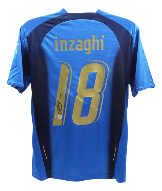 Filippo Inzaghi Signed Italy Puma Authentic Jersey (Beckett)
