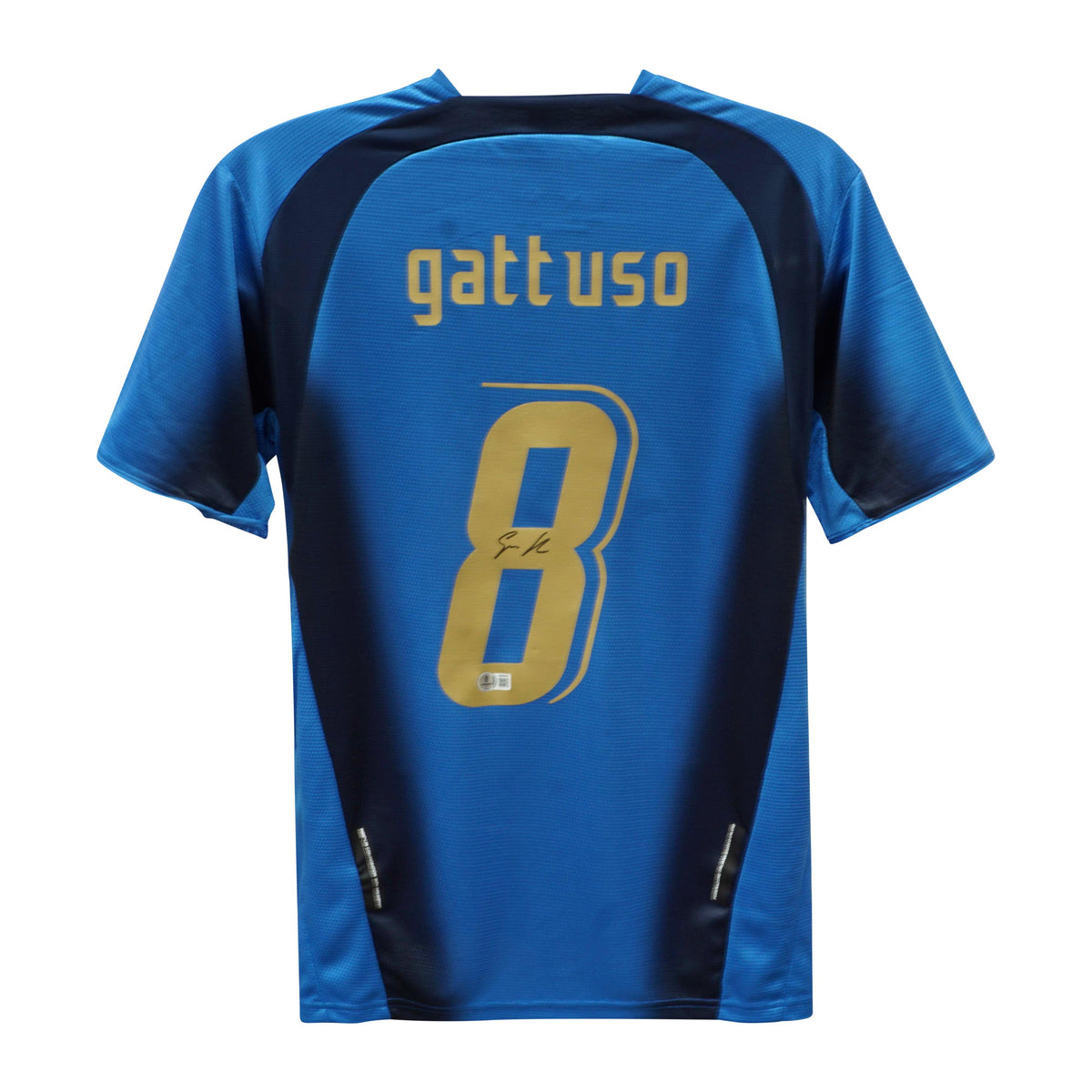Gennaro Gattuso Signed (Beckett) Italy National Team Puma Authentic Jersey