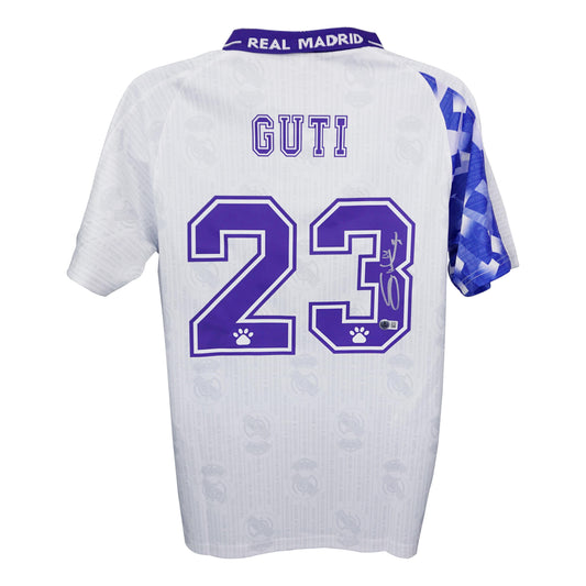 Guti Hernandez Signed (Beckett) Real Madrid Kelme Authentic Jersey