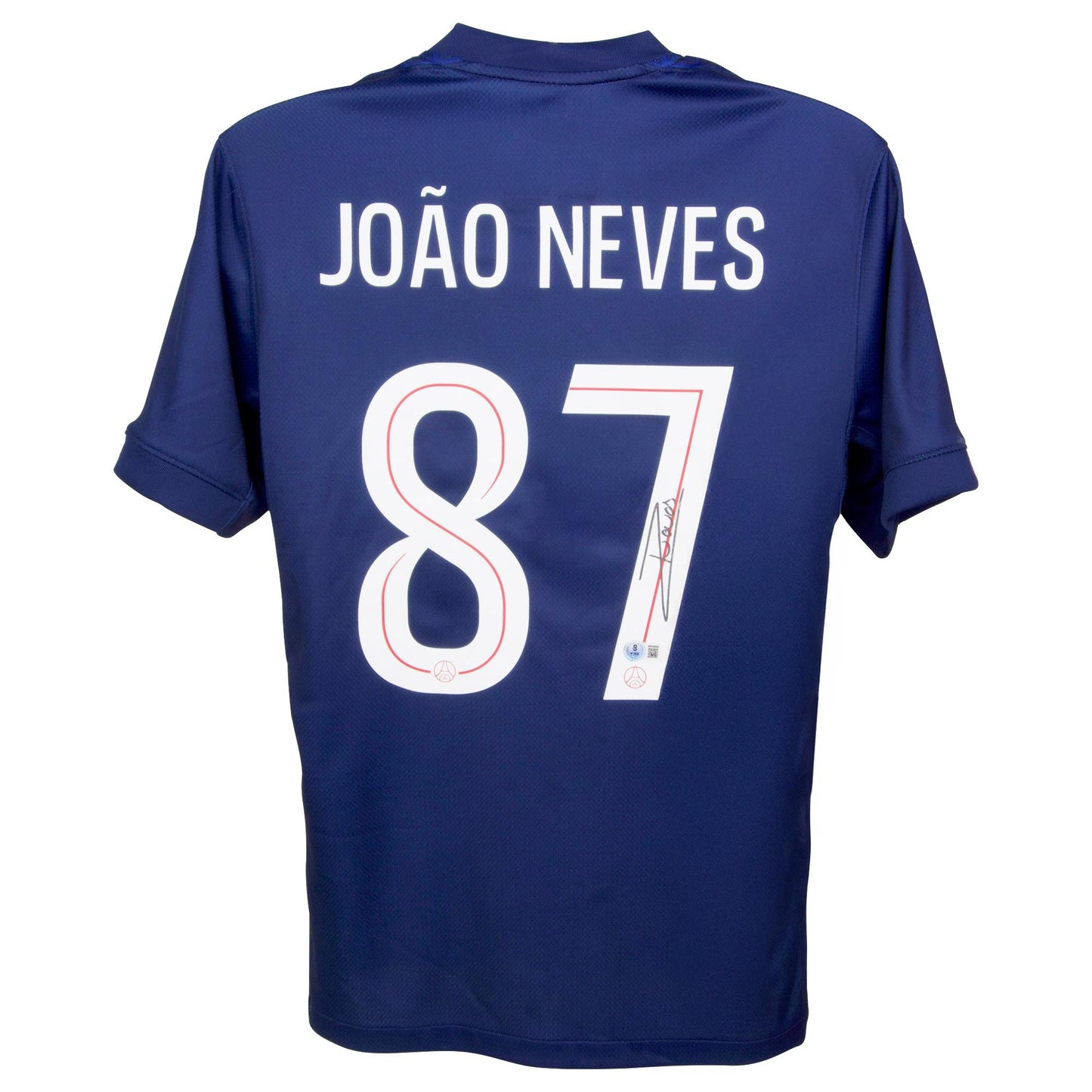 Joao Neves Signed (Beckett) Paris Saint-Germain Nike Authentic Jersey
