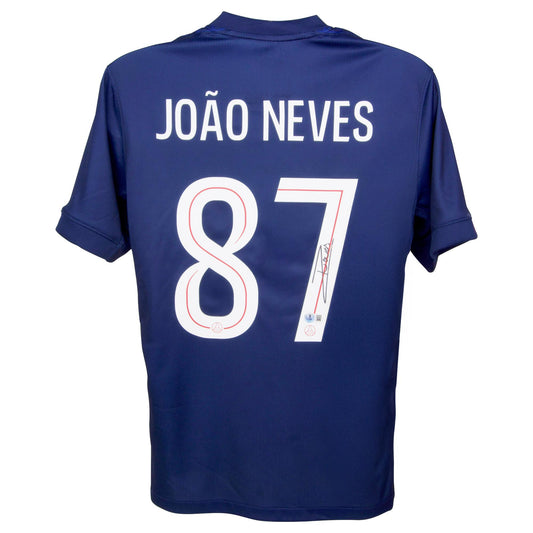 Joao Neves Signed (Beckett) Paris Saint-Germain Nike Authentic Jersey