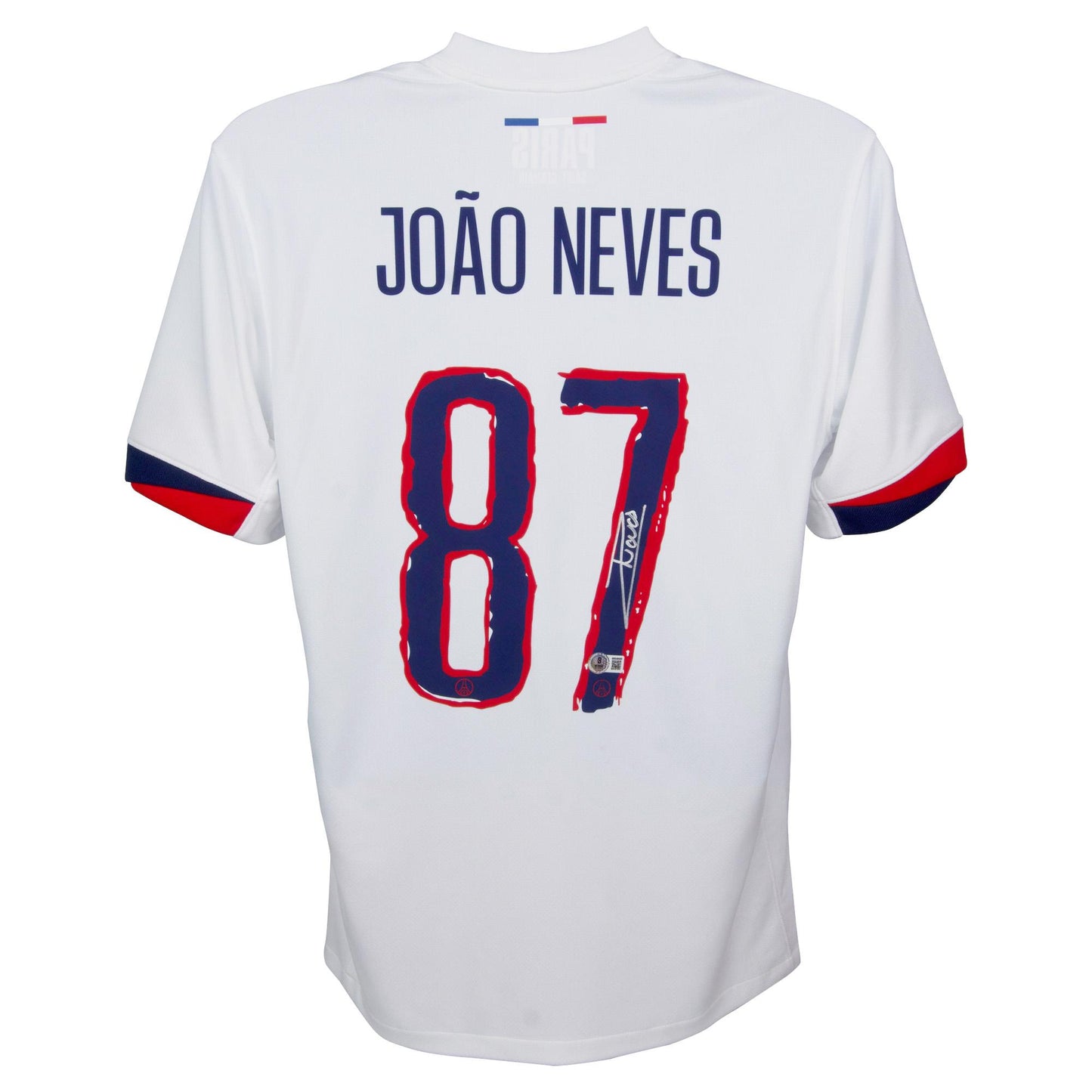 Joao Neves Signed (Beckett) Paris Saint-Germain Nike Authentic Jersey