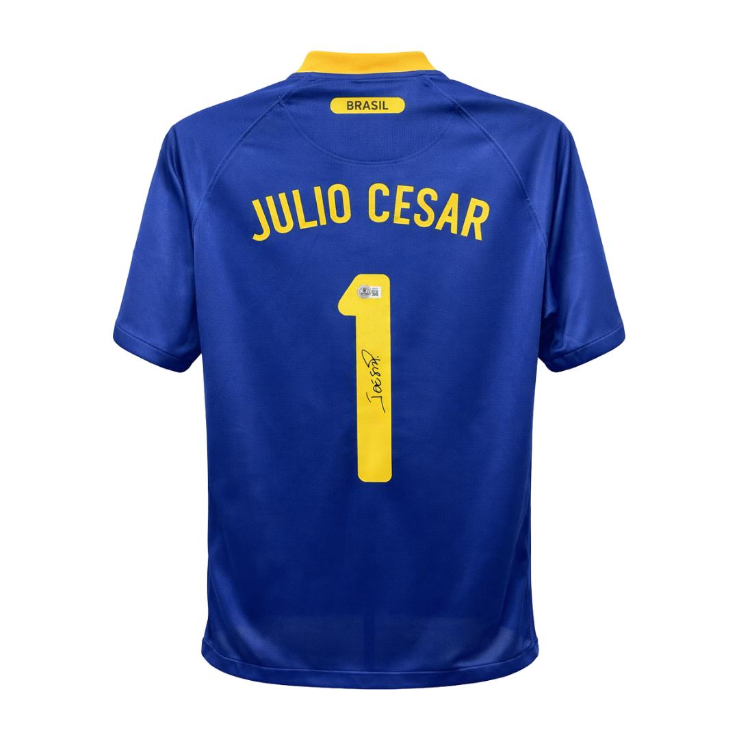 Julio Cesar Signed (Beckett) Brazil National Team Nike Authentic Jersey