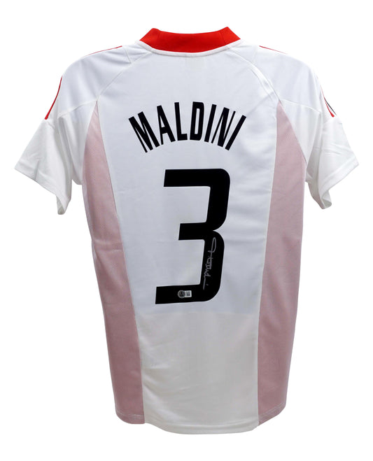 Paolo Maldini Signed (Beckett) AC Milan Adidas Authentic Jersey