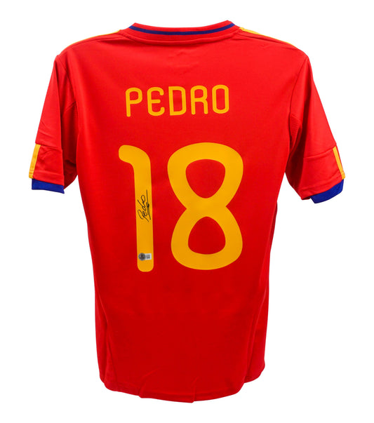 Pedro Signed Spain Adidas Authentic Jersey (Beckett)