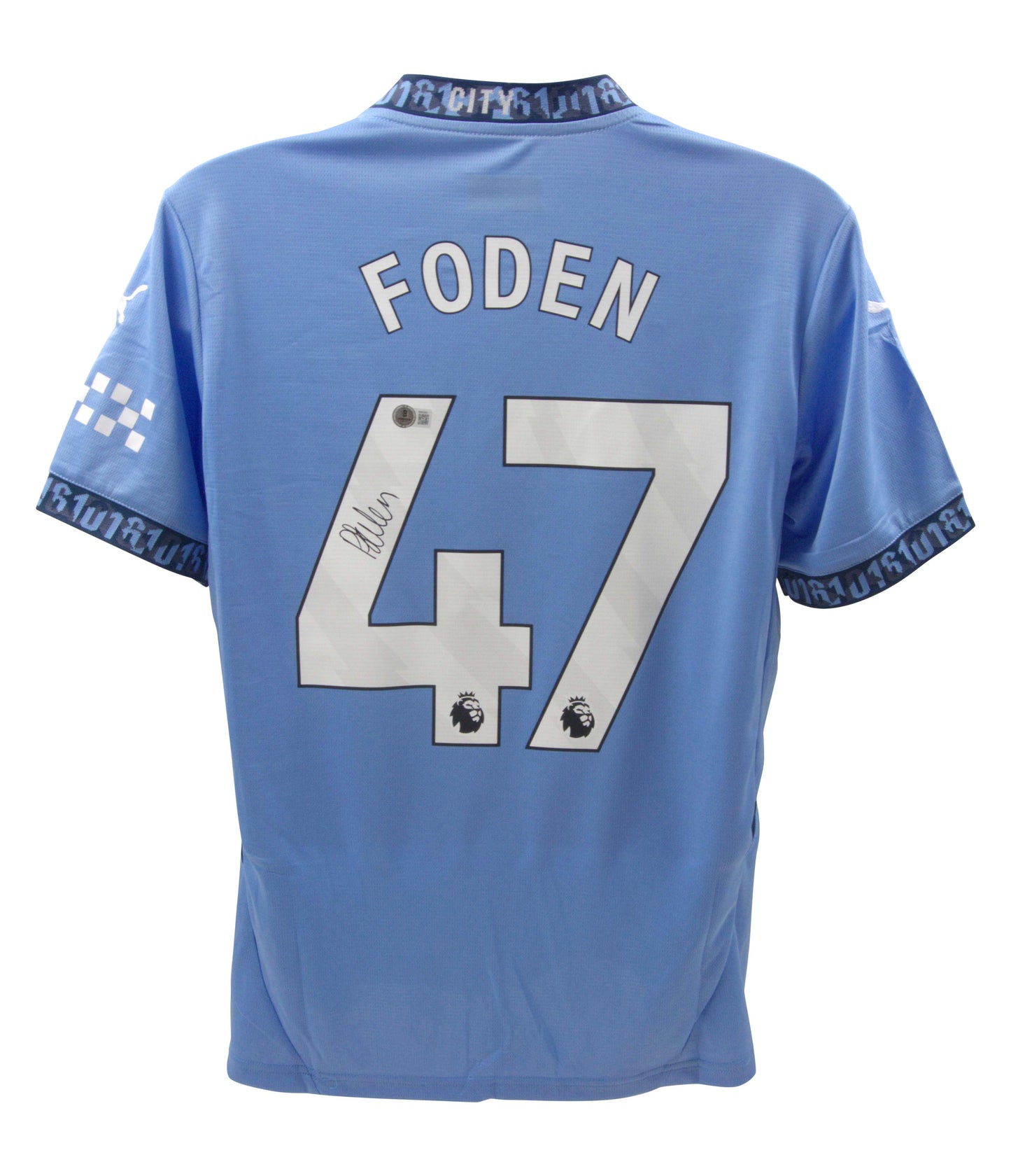 Phil Foden Signed (Beckett) Manchester City Puma Authentic Jersey