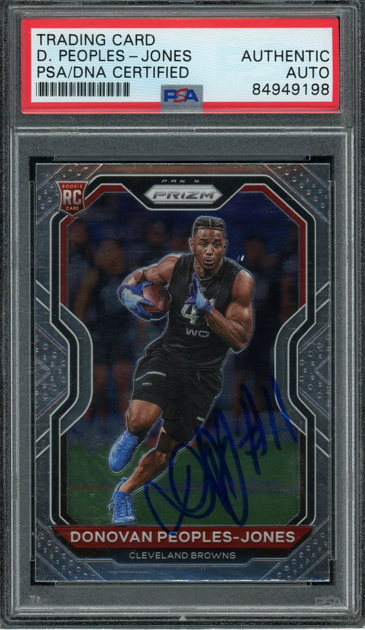 Donovan Peoples-Jones Signed 2020 Panini Prizm Rookie Card #319- PSA/DNA Cards