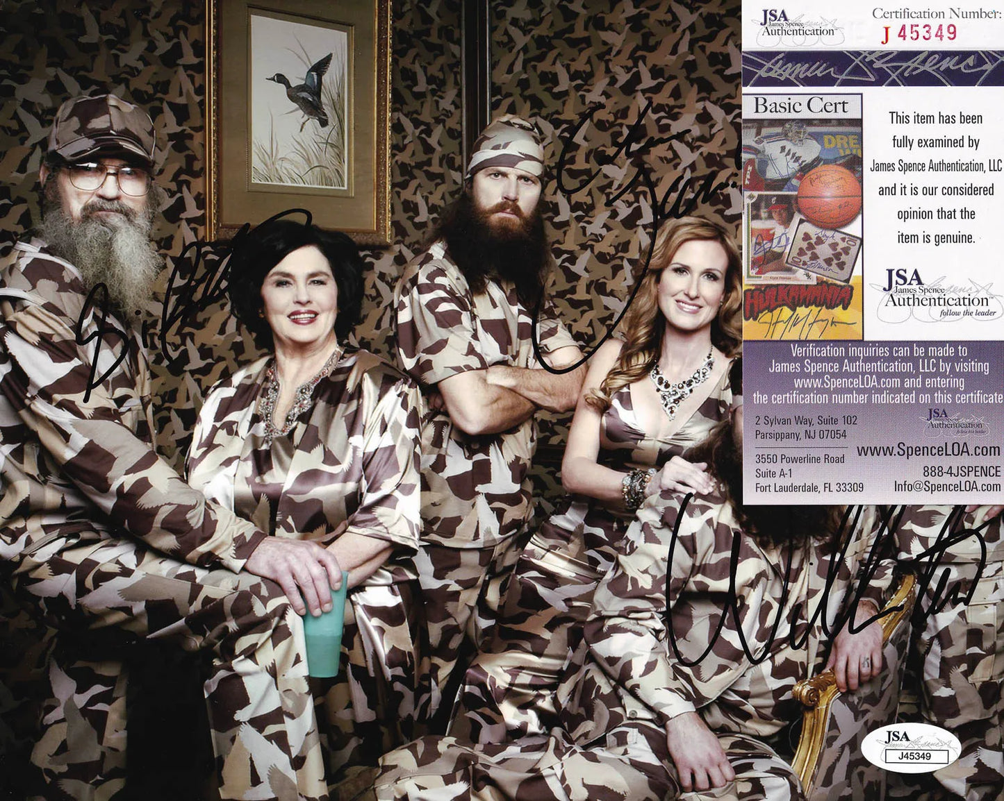 Willie Robertson, Si Robertson, Jep Robertson, and Phil Robertson Signed (JSA) Duck Dynasty 8×10 Photo