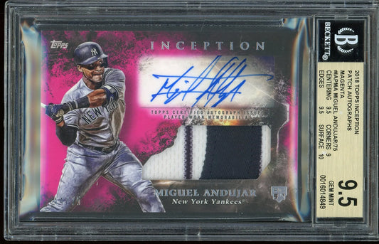 Miguel Andujar 2018 Topps Inception Magenta RPA #IAPMA RC – #44 Of 75 – Graded Gem Mint 9.5 (BGS) - Rookie Card