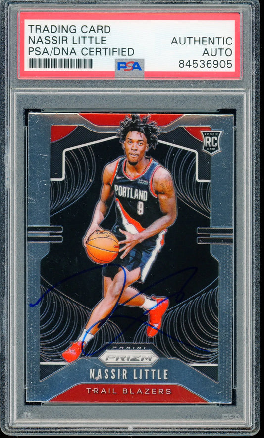 Nassir Little Signed 2019 Panini Prizm RC (PSA) - Rookie Card