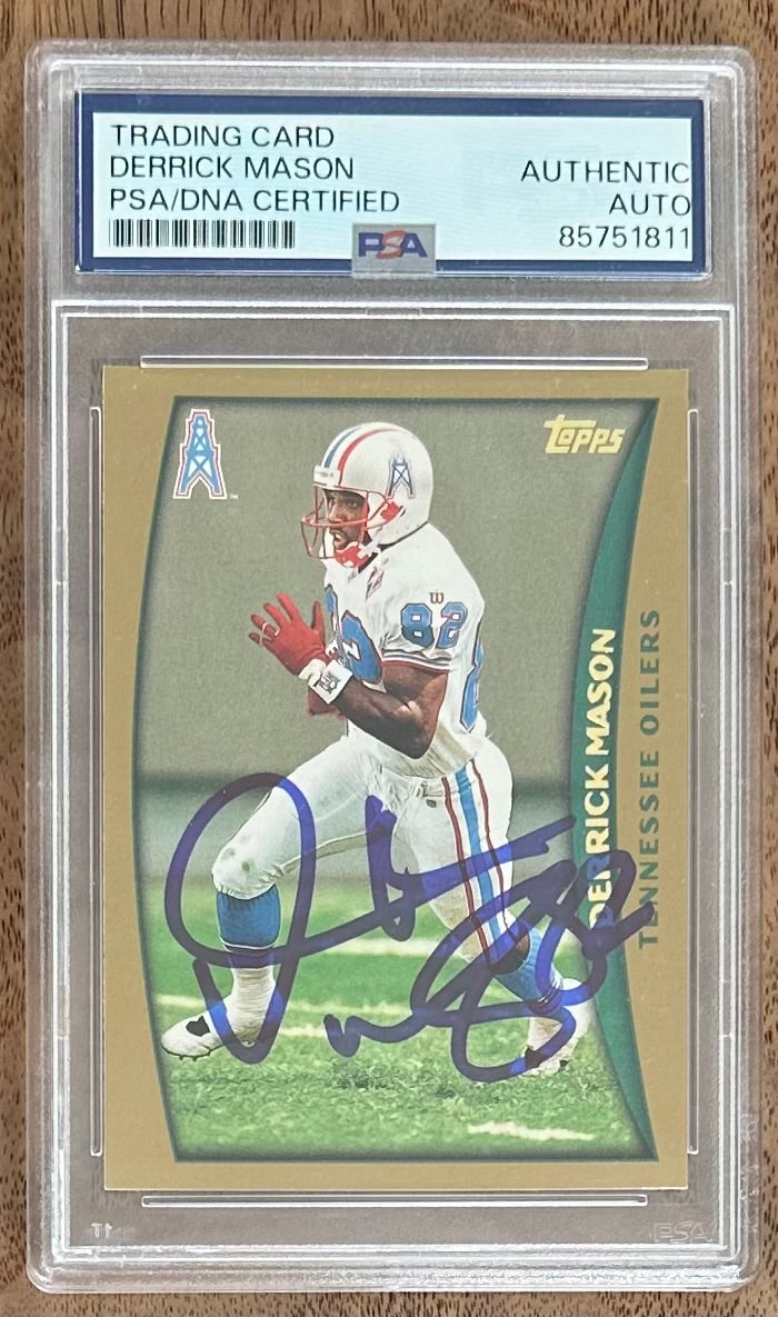 Derrick Mason Signed 1998 Topps #102 (PSA) Autograph Graded PSA Authentic