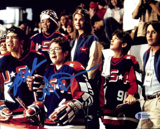 Brandon Adams & Matt Doherty Signed (Beckett) "The Mighty Ducks" 8x10 Photo - Beckett Witnessed