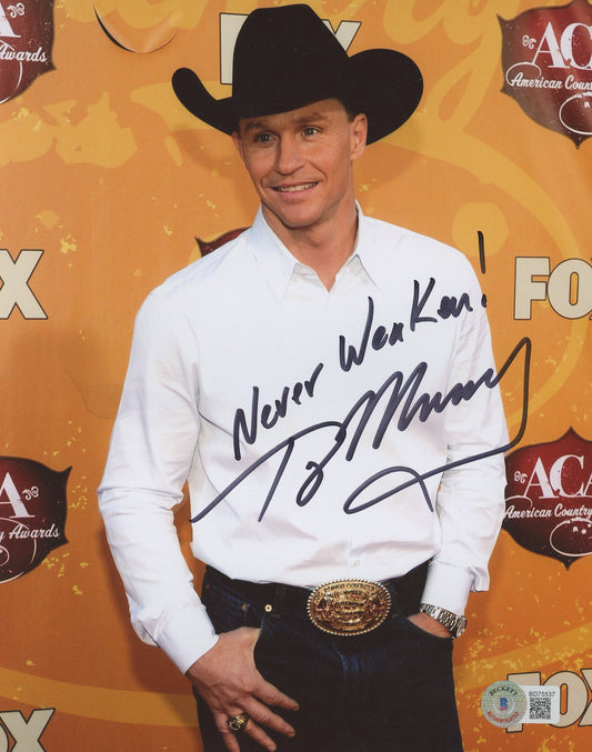 Ty Murray Signed (Beckett) 8x10 Photo Inscribed "Never Weaken!"
