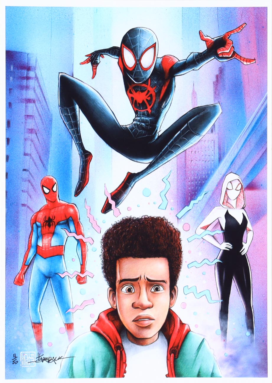 "Miles Morales" Spider-Man: Into the Spider-Verse LE 8x12 Art Print by Thang Nguyen #/50 (PA) Renowned Artist (Supershinobi) | Limited Edition #/50