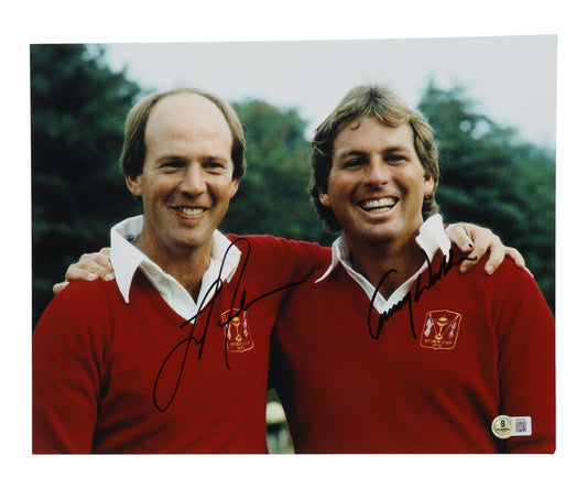 Larry Nelson & Lanny Watkins Signed (Beckett) 11x14 Photo