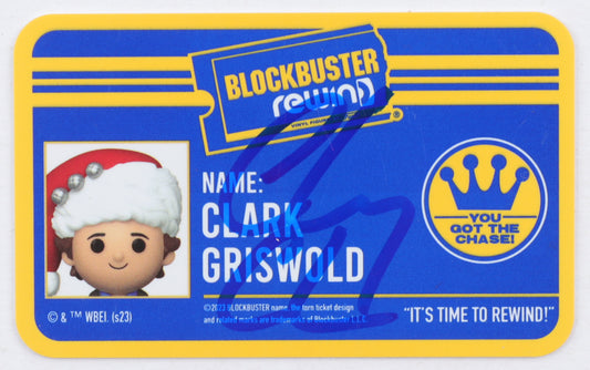 Chevy Chase Signed (JSA) Blockbuster Rewind Chase Card - Clark Griswold