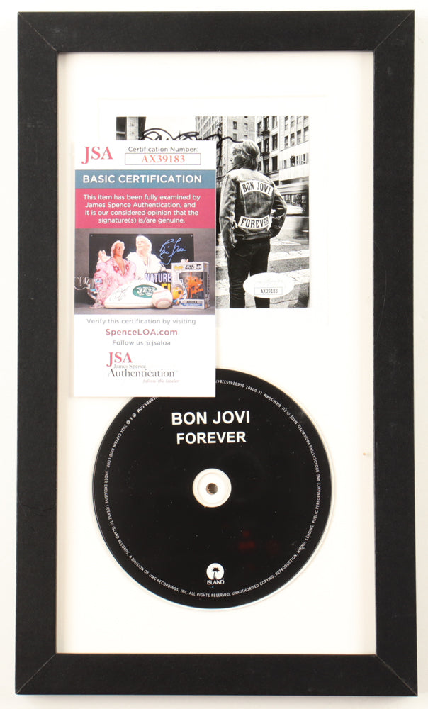 Jon Bon Jovi Signed (JSA) Custom Framed "Forever" CD Album Insert Display