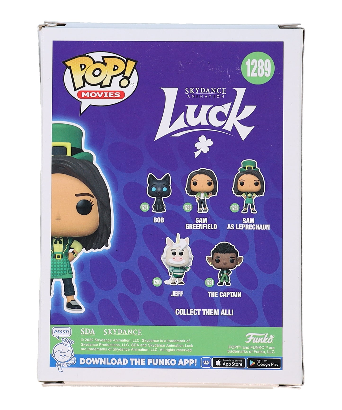 Eva Noblezada Signed (Beckett) "Luck" #1288 Sam as Leprechaun Funko Pop! Vinyl Figure - Sam Greenfield