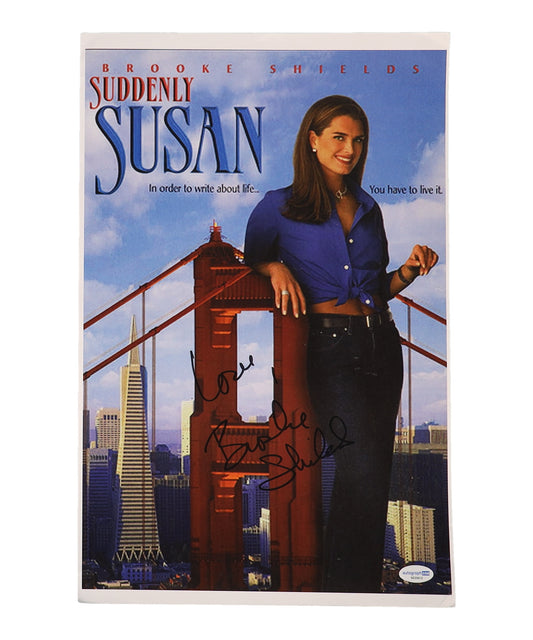 Brooke Shields Signed (JSA) "Suddenly Susan" 11x17 Photo Inscribed "Love" - Susan Keane