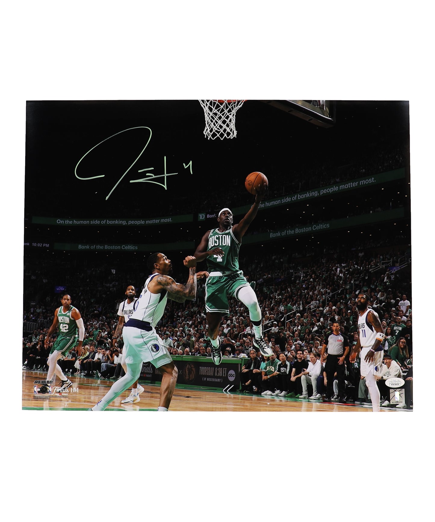 Jrue Holiday Signed (JSA) Celtics 16x20 Photo - JSA Witnessed