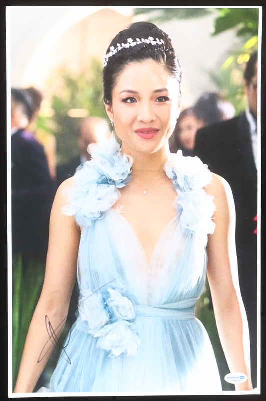Constance Wu Signed (ACOA) "Crazy Rich Asians" 11x17 Photo - Rachel Chu