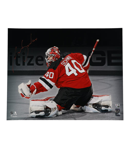 Akira Schmid Signed Devils 16x20 Photo (Fanatics)