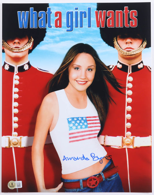 Amanda Bynes Signed (Beckett) "What a Girl Wants" 11x14 Photo - Daphne Reynolds