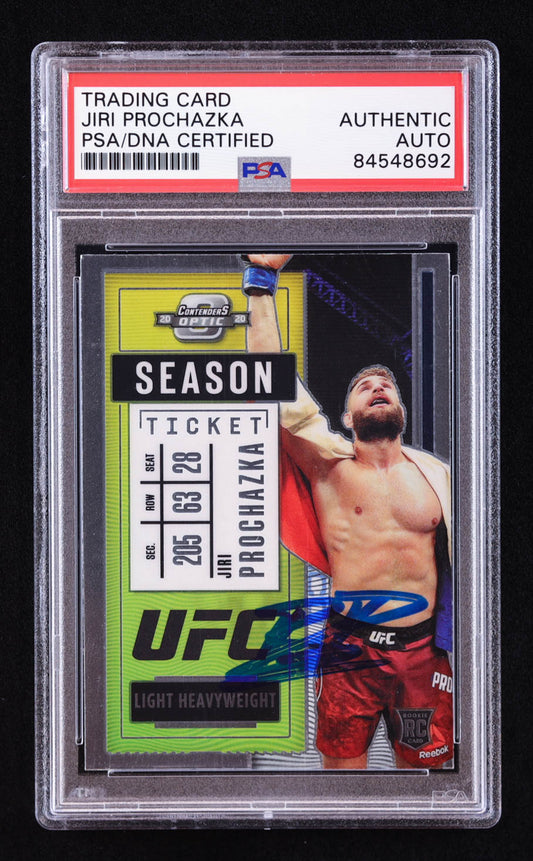 Jiri Prochazka Signed 2021 Panini Contenders Optic Season Ticket UFC #274 RC (PSA) Rookie Card