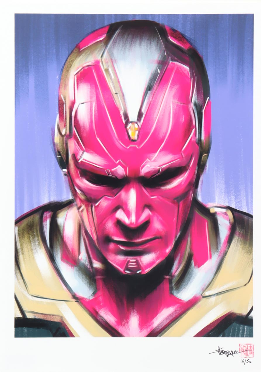 "Vision" Marvel LE 8x12 Art Print by Thang Nguyen #/50 (PA) Renowned Artist (Supershinobi) | Limited Edition #/50