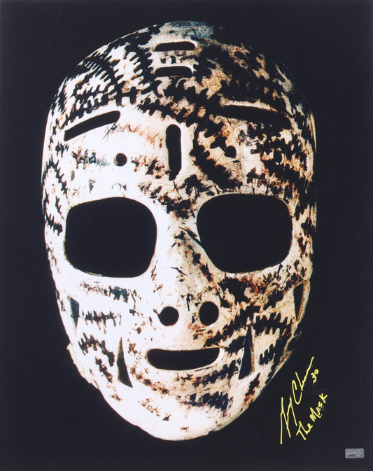 Gerry Cheevers Signed 16x20 Photo (New England Picture) Boston Bruins